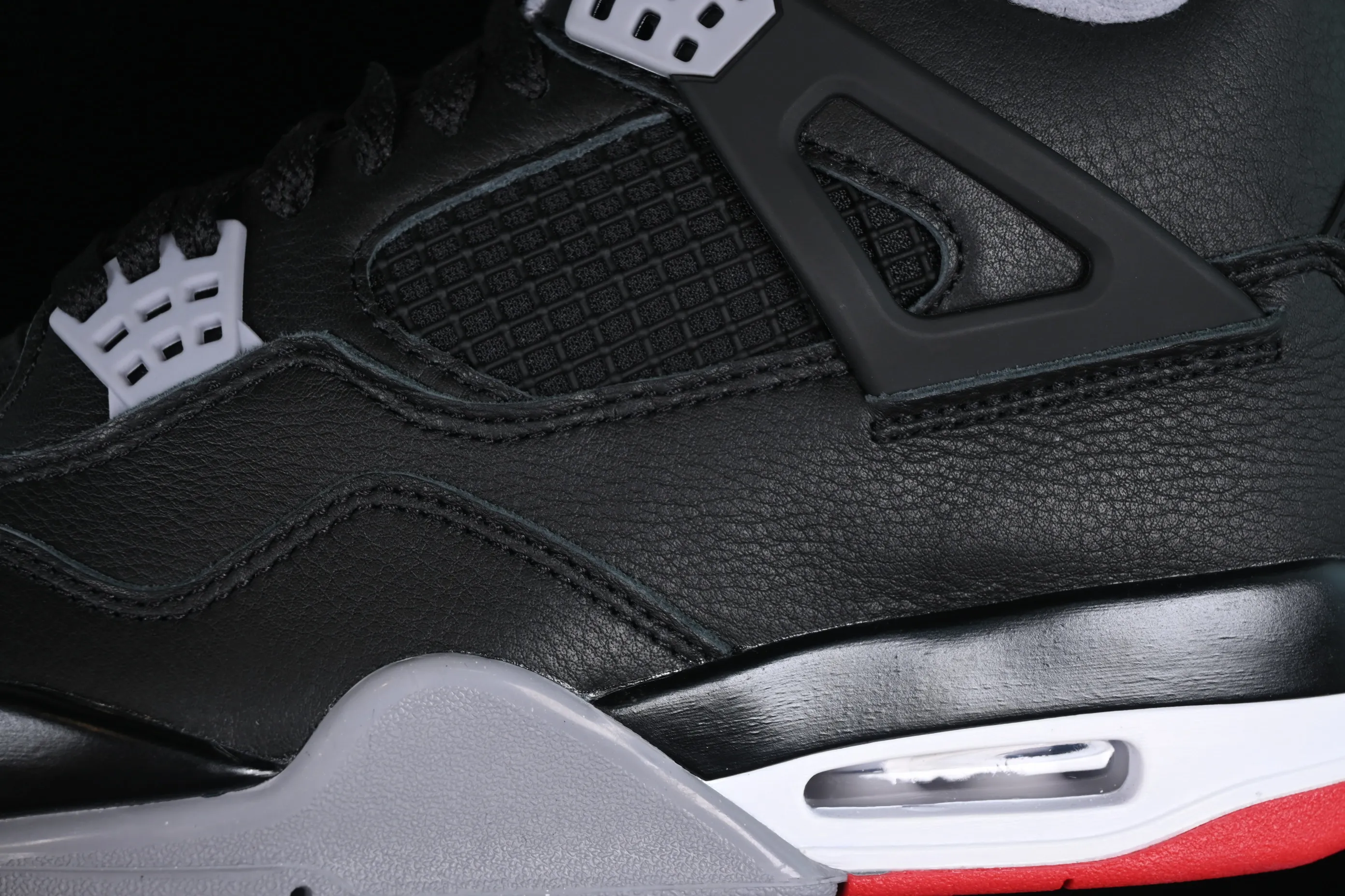 All categories Air Jordan Jordan series basketball shoes Air Jordan 4 LJR version Air Jordan 4 Retro "Bred Reimagined" AJ4 Joe 4 black red FV5029-006